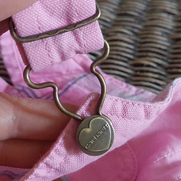 Carhartt Pink Flannel Lined Overalls - Picture 9 of 16